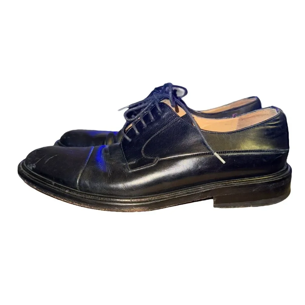 Mezlan Piazza Oxfords Men's Size 7.5 M Black Leather Lace Up Dress Shoes